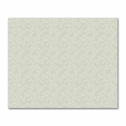 Pale Green Cotton Sateen Fabric with Off-White Vine Print  | FACS-1241-182