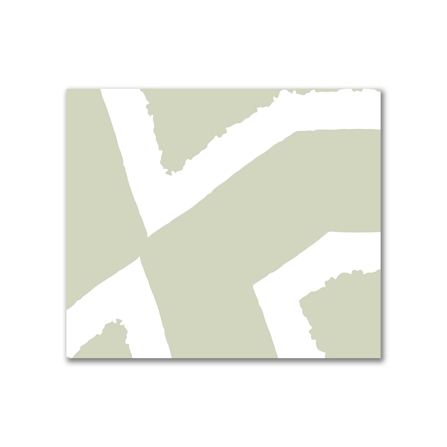 Pale Green Cotton Sateen Fabric with Bold Off-White Graphic  | FACS-1241-392