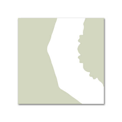 Pale Green Cotton Sateen Fabric with Bold Off-White Graphic  | FACS-1241-392