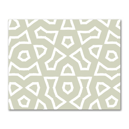 Pale Green Cotton Sateen Fabric with Bold Off-White Graphic  | FACS-1241-392