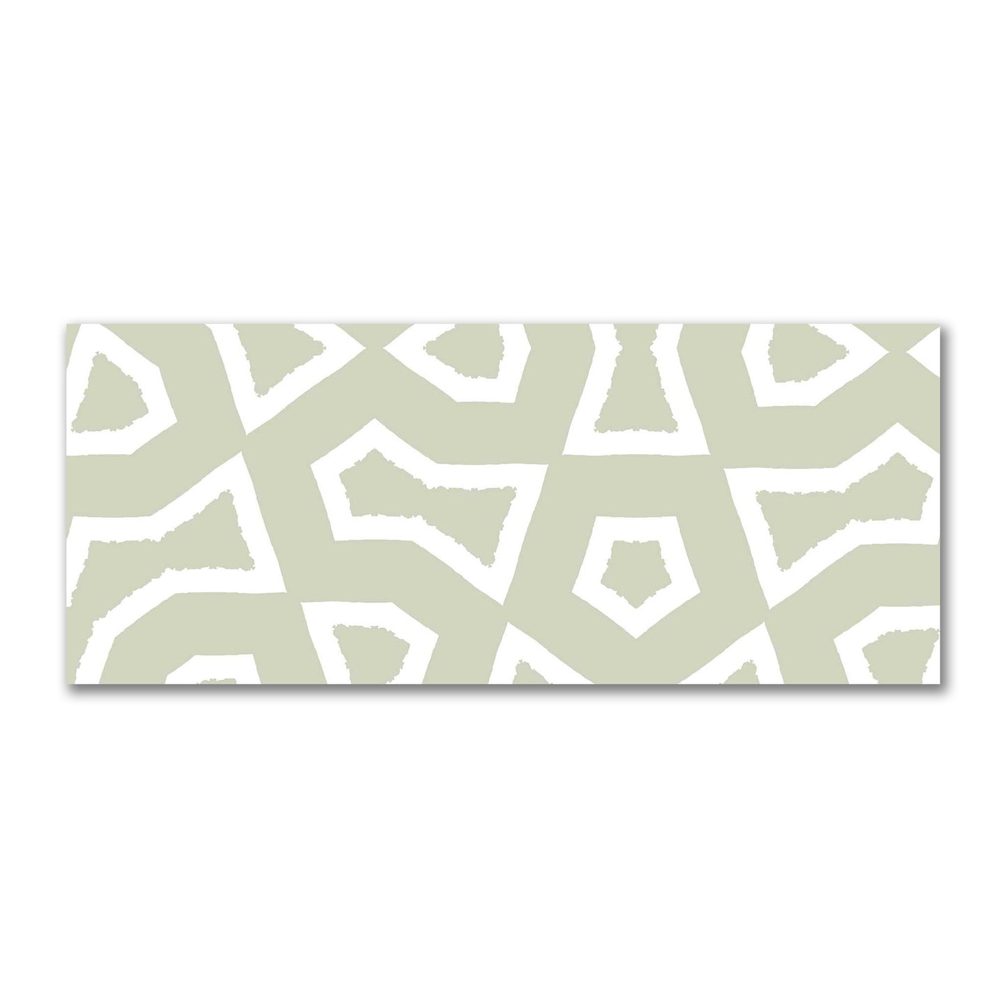 Pale Green Cotton Sateen Fabric with Bold Off-White Graphic  | FACS-1241-392