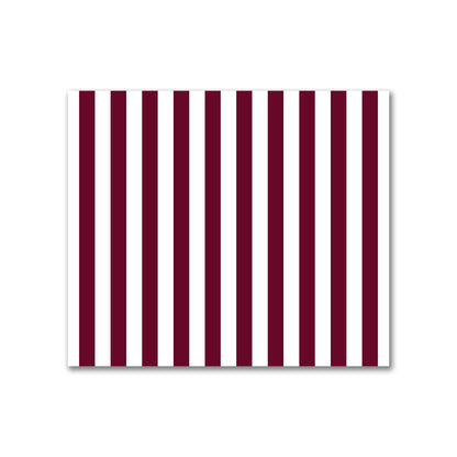 Off-White Cotton Sateen Fabric with Burgundy Red Bars, FACS-1281-051