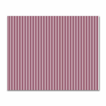 Off-White Cotton Sateen Fabric with Burgundy Red Bars, FACS-1281-051
