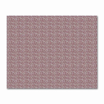 Off-White Cotton Sateen Fabric with Burgundy Red Hand-painted Dab Motif Print | FACS-1281-092