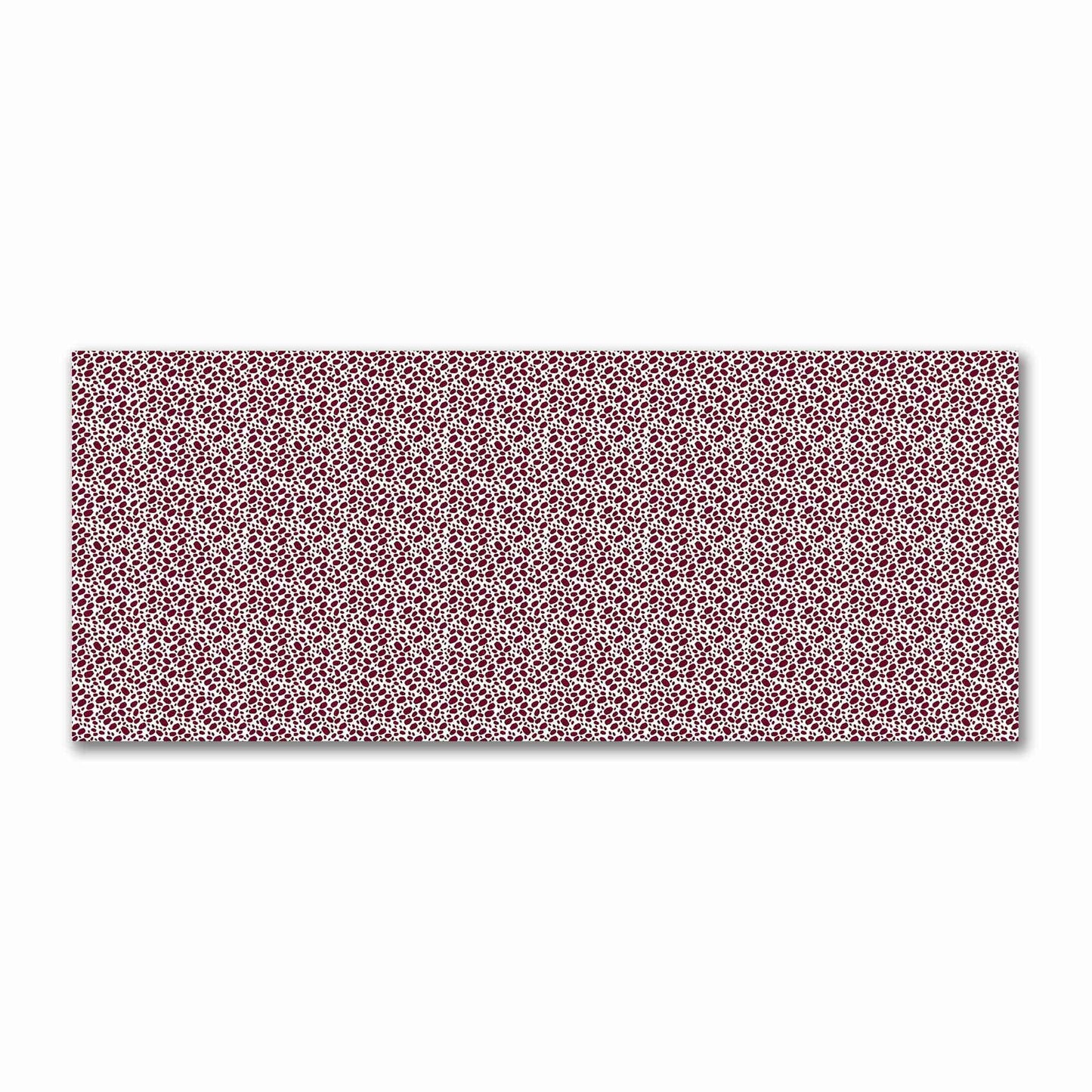 Off-White Cotton Sateen Fabric with Burgundy Red Hand-painted Dab Motif Print | FACS-1281-092