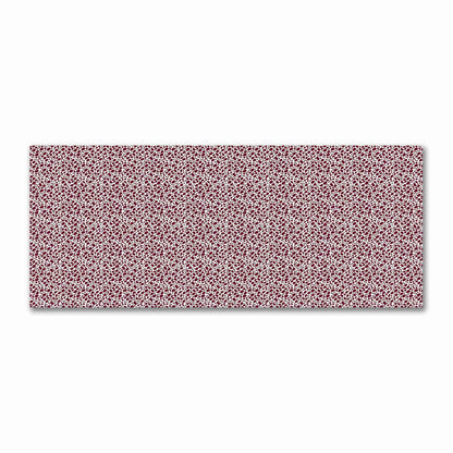 Off-White Cotton Sateen Fabric with Burgundy Red Hand-painted Dab Motif Print | FACS-1281-092