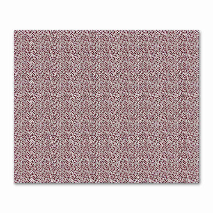 Off-White Cotton Sateen Fabric with Burgundy Red Hand-painted Dab Motif Print | FACS-1281-092