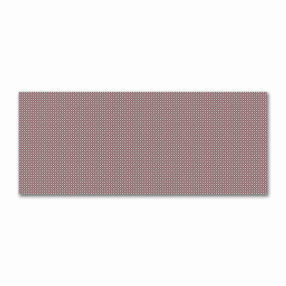 Off-White Cotton Sateen Fabric with Burgundy Red Repeating Square Motif Print | FACS-1281-122