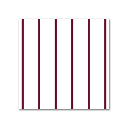 Off-White Cotton Sateen Fabric with Fine Burgundy Red Stripes, FACS-1281-151