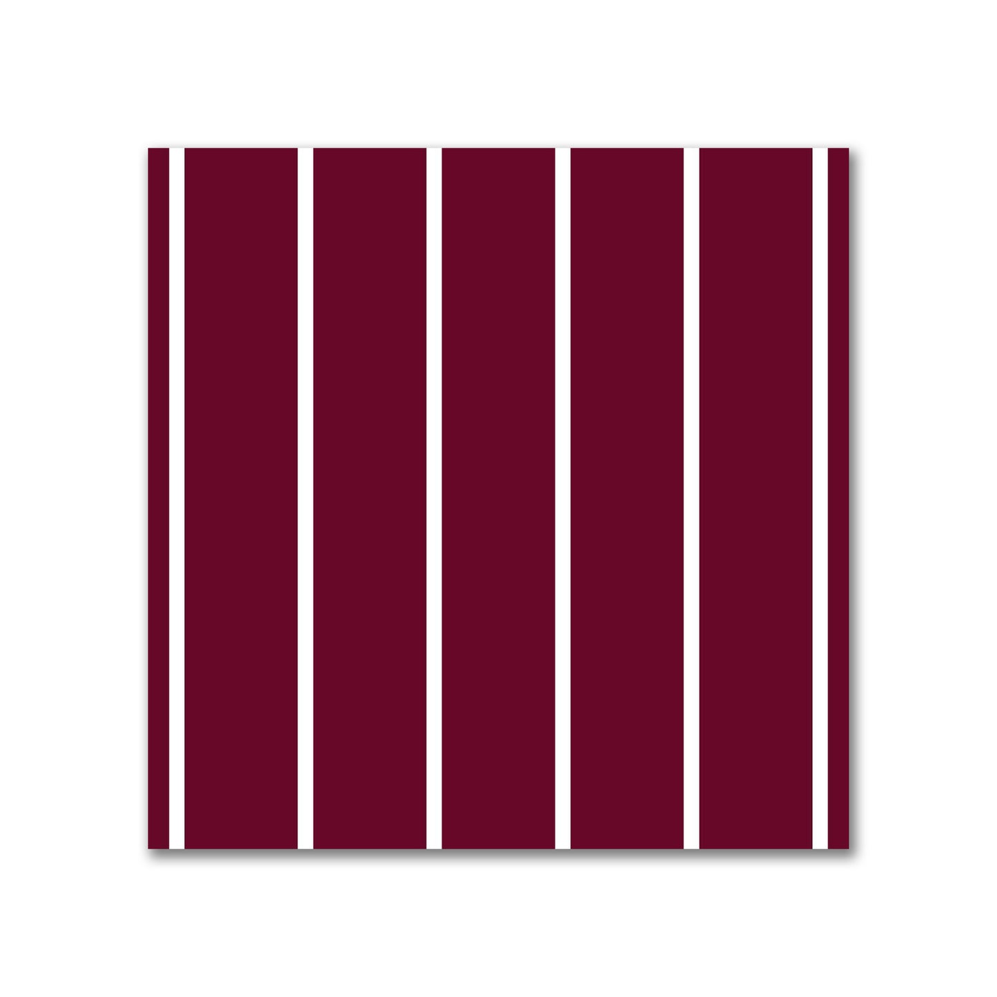 Cotton Sateen Fabric with Fine Off-White Stripes on Burgundy Red, FACS-1281-152