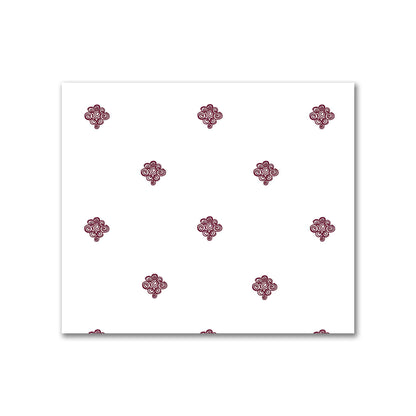 Off-White Cotton Sateen Fabric with Burgundy Red Hand-painted Swizzle Motif Print | FACS-1281-171