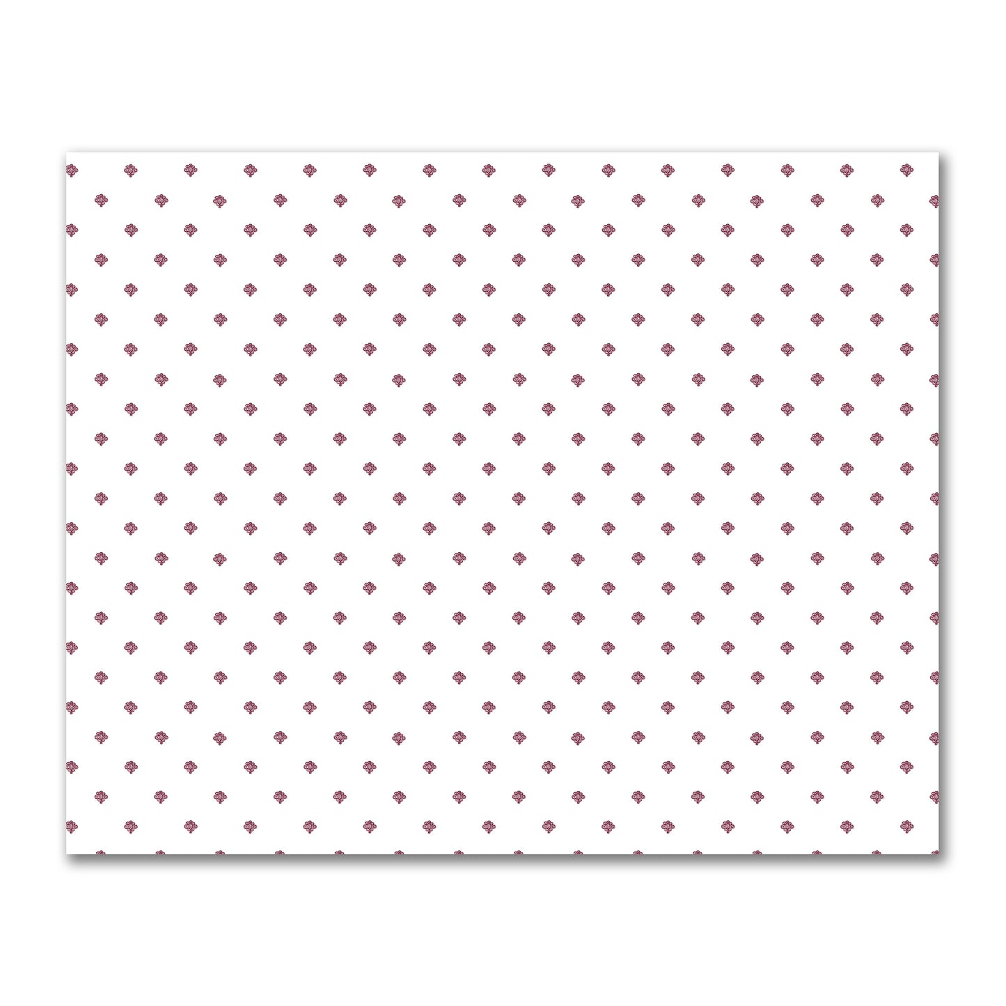 Off-White Cotton Sateen Fabric with Burgundy Red Hand-painted Swizzle Motif Print | FACS-1281-171