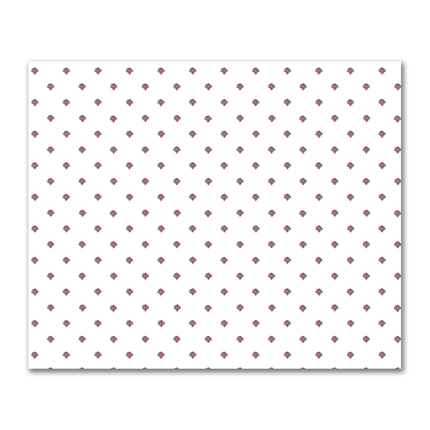 Off-White Cotton Sateen Fabric with Burgundy Red Hand-painted Swizzle Motif Print | FACS-1281-171