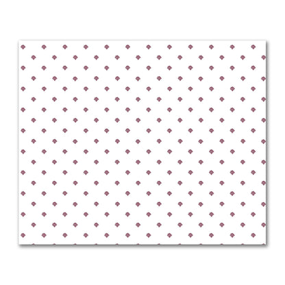Off-White Cotton Sateen Fabric with Burgundy Red Hand-painted Swizzle Motif Print | FACS-1281-171