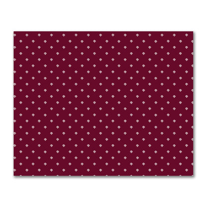 Burgundy Red Cotton Sateen Fabric with Off-White Hand-painted Swizzle Motif Print | FACS-1281-172