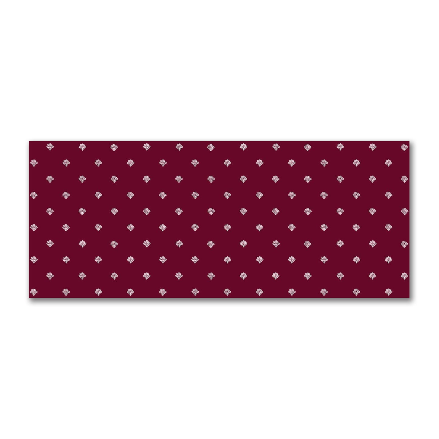 Burgundy Red Cotton Sateen Fabric with Off-White Hand-painted Swizzle Motif Print | FACS-1281-172