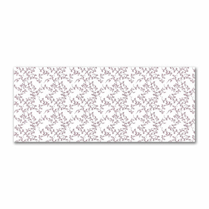 Off-White Cotton Sateen Fabric with Burgundy Red Hand-painted Vine Print | FACS-1281-181