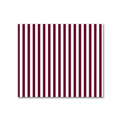 Off-White Cotton Sateen Fabric with Thin Burgundy Red Bars, FACS-1281-241