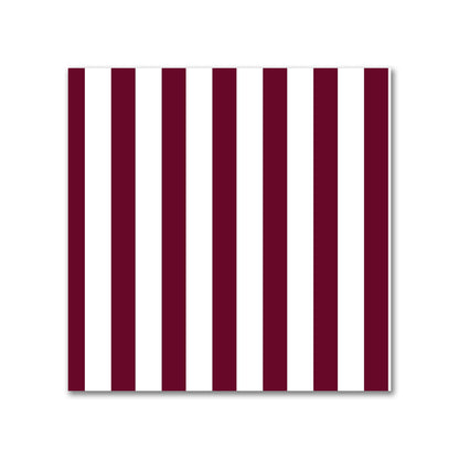 Off-White Cotton Sateen Fabric with Thin Burgundy Red Bars, FACS-1281-241