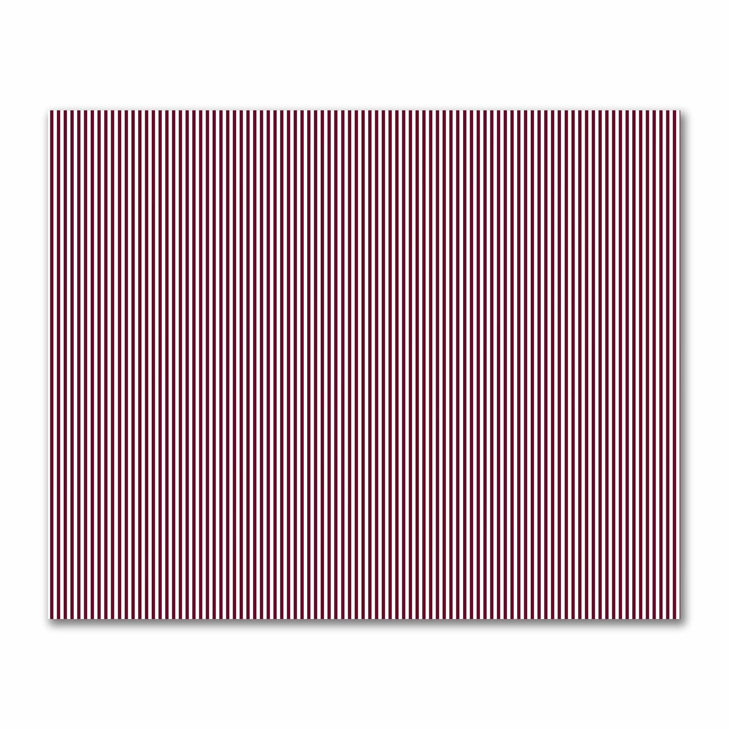 Off-White Cotton Sateen Fabric with Thin Burgundy Red Bars, FACS-1281-241