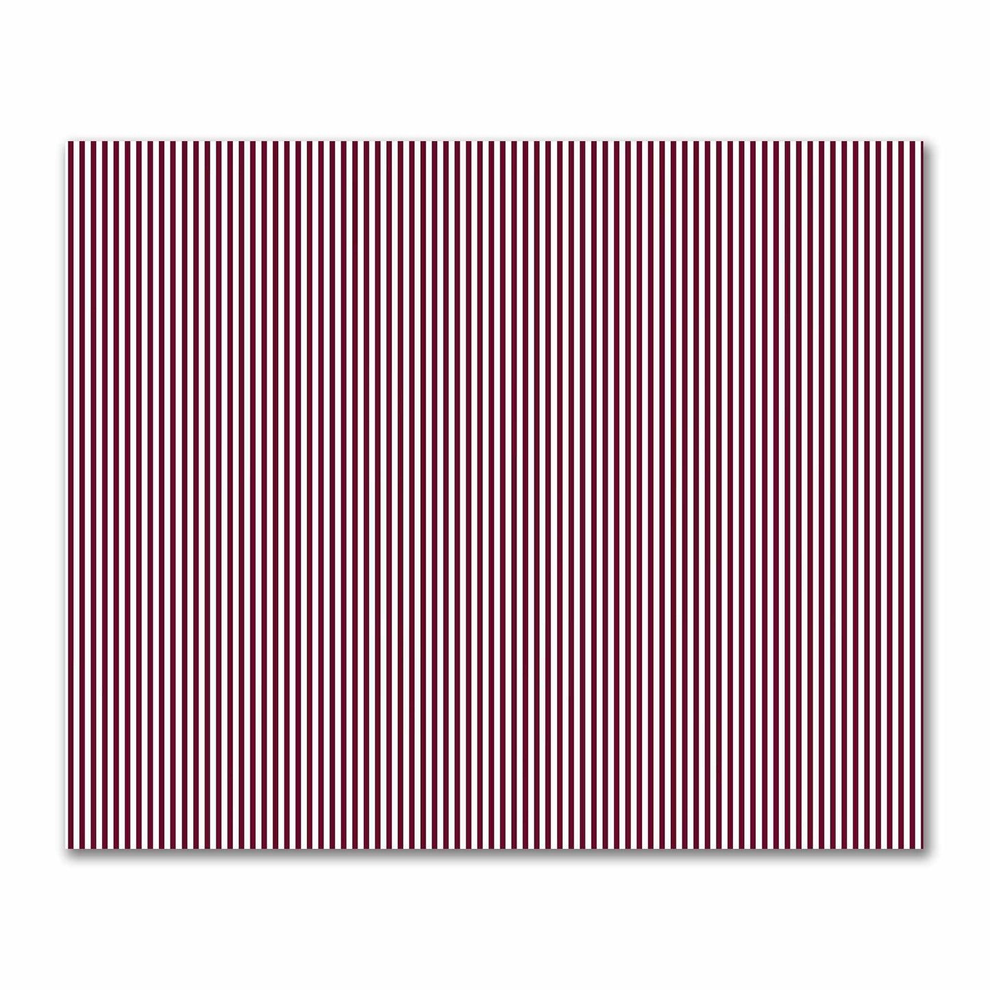 Off-White Cotton Sateen Fabric with Thin Burgundy Red Bars, FACS-1281-241