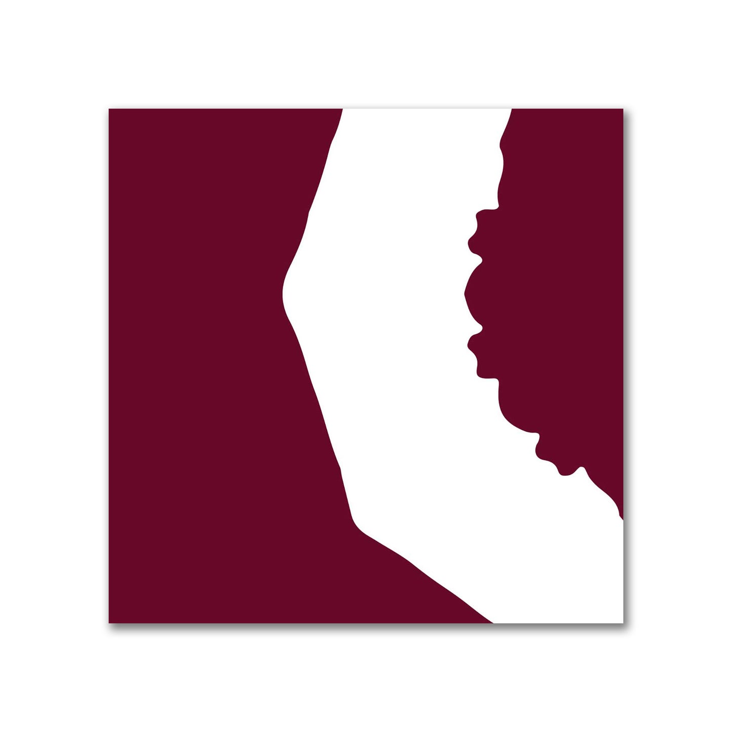 Burgundy Red Cotton Sateen Fabric with Bold Off-White Graphic  | FACS-1281-392