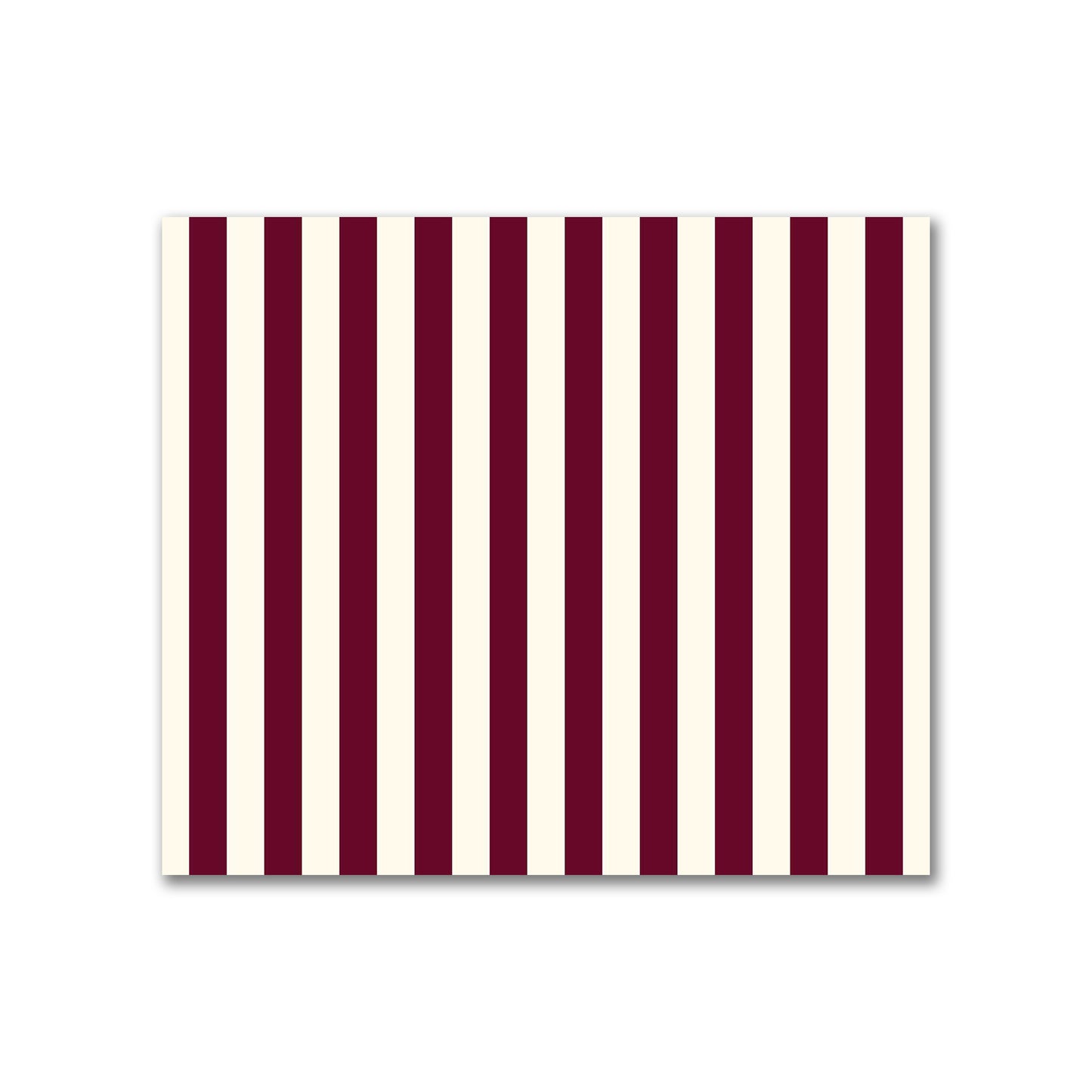 Cotton Sateen Fabric with Burgundy Red Bars on Pale Cream, FACS-1283-051