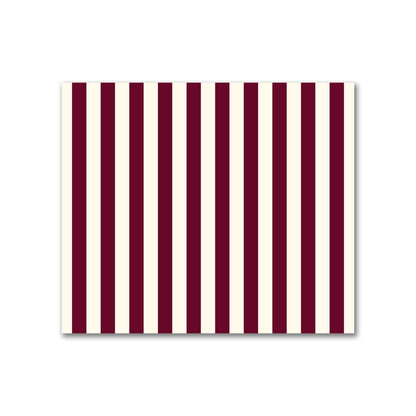 Cotton Sateen Fabric with Burgundy Red Bars on Pale Cream, FACS-1283-051