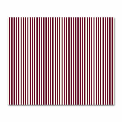 Cotton Sateen Fabric with Burgundy Red Bars on Pale Cream, FACS-1283-051