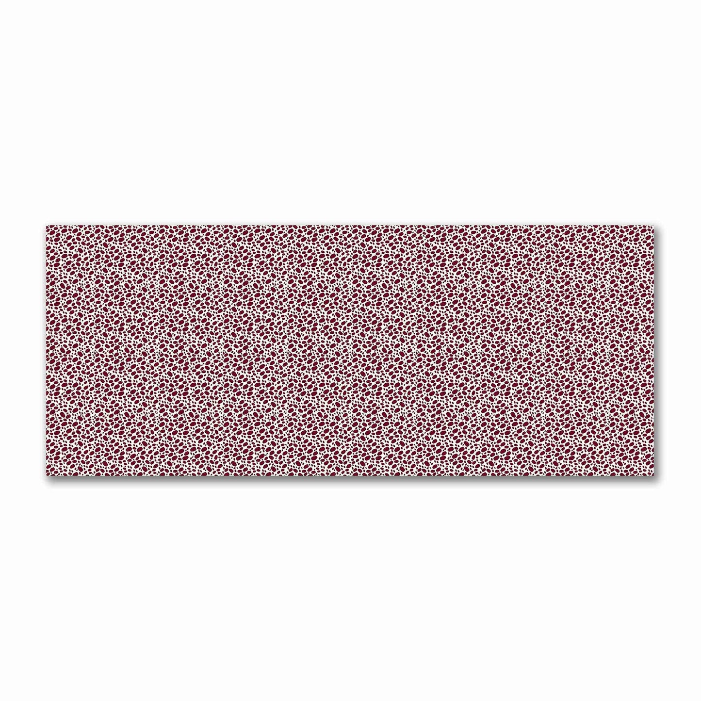 Pale Cream Cotton Sateen Fabric with Burgundy Red Hand-painted Dab Motif Print | FACS-1283-092