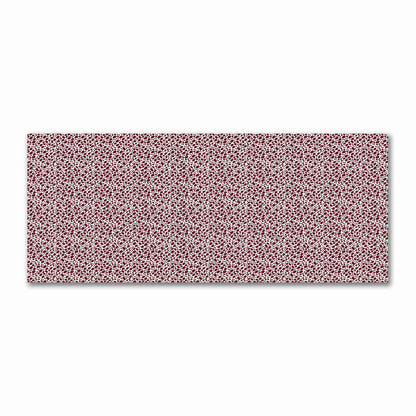 Pale Cream Cotton Sateen Fabric with Burgundy Red Hand-painted Dab Motif Print | FACS-1283-092