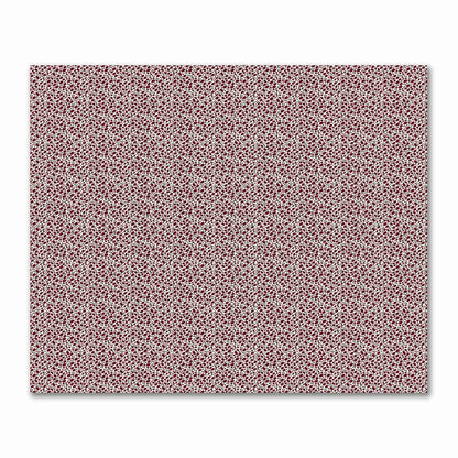 Pale Cream Cotton Sateen Fabric with Burgundy Red Hand-painted Dab Motif Print | FACS-1283-092