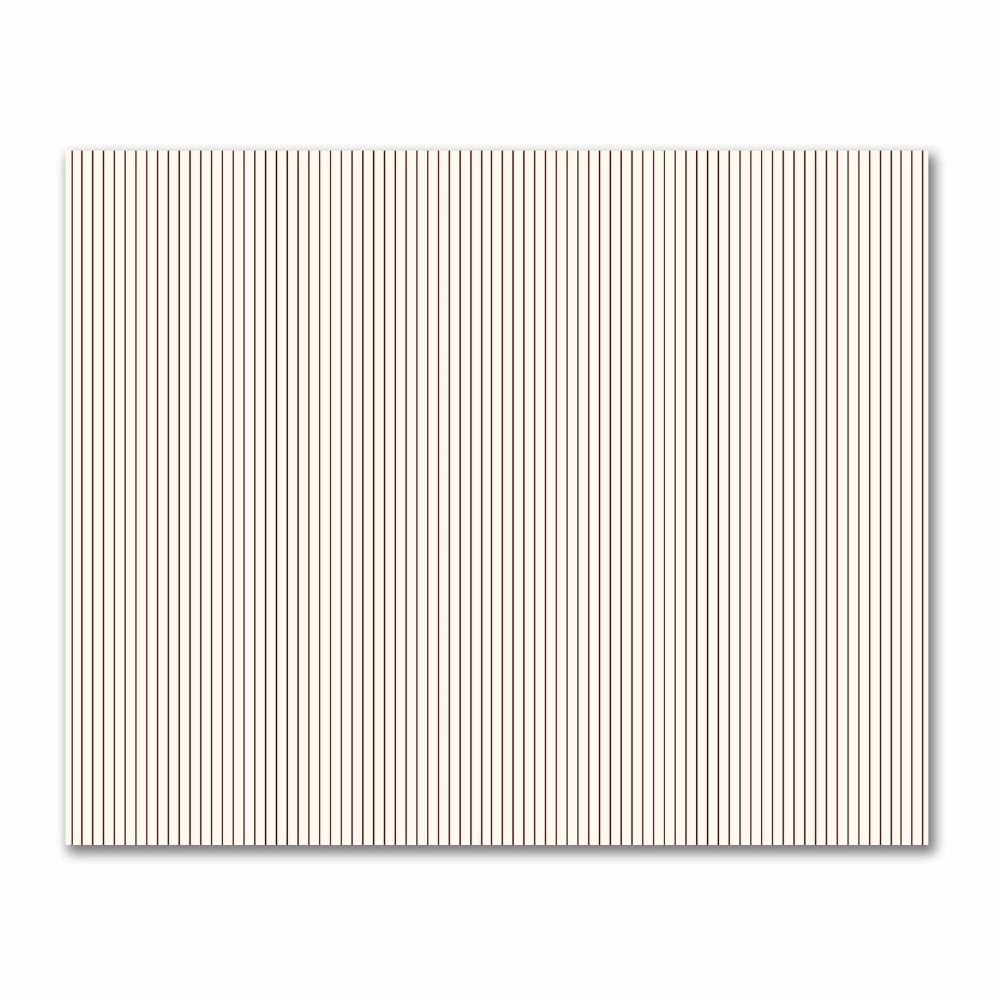 Cotton Sateen Fabric with Fine Burgundy Red Stripes on Pale Cream, FACS-1283-151