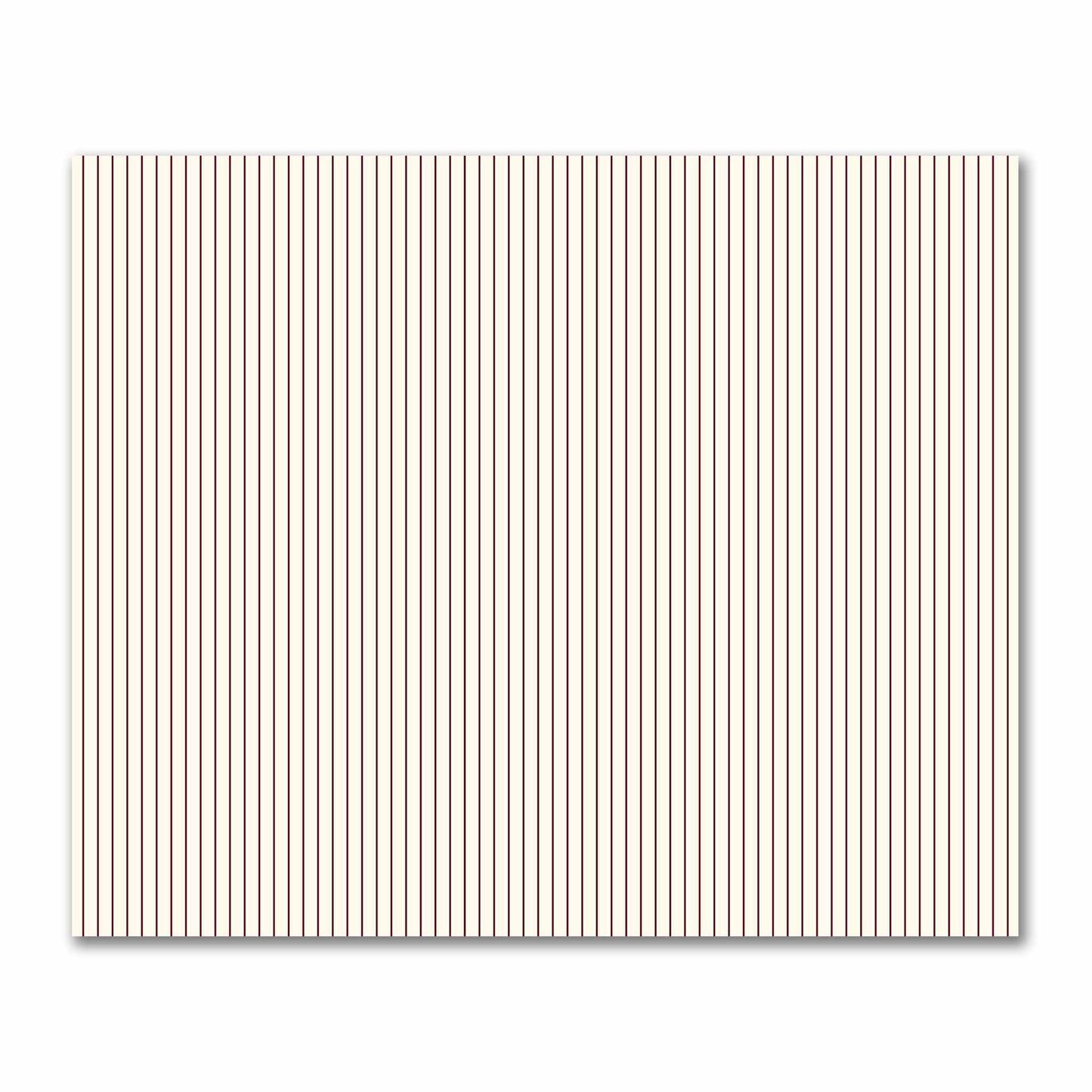 Cotton Sateen Fabric with Fine Burgundy Red Stripes on Pale Cream, FACS-1283-151