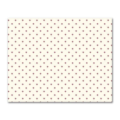 Pale Cream Cotton Sateen Fabric with Burgundy Red Hand-painted Swizzle Motif Print | FACS-1283-171