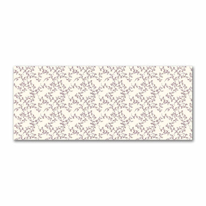 Pale Cream Cotton Sateen Fabric with Burgundy Red Hand-painted Vine Print | FACS-1283-181