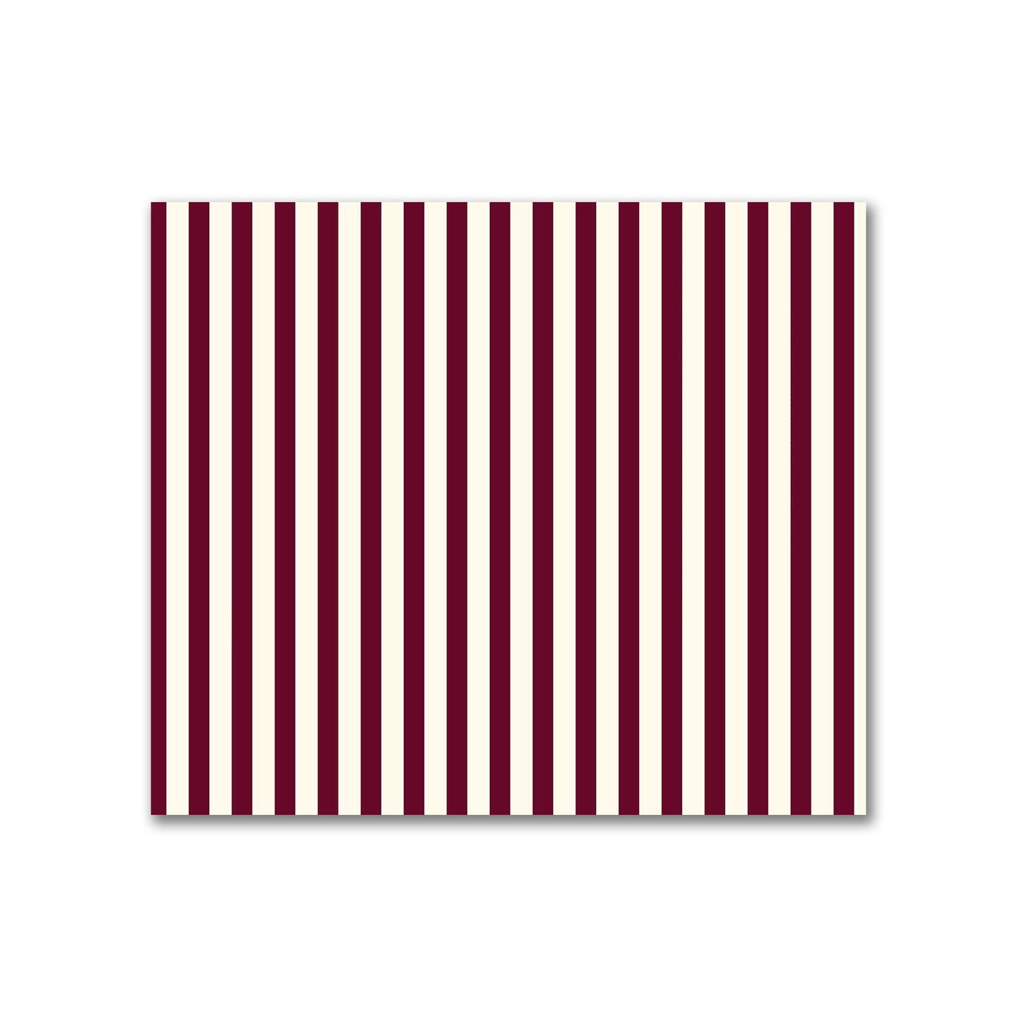 Cotton Sateen Fabric with Thin Burgundy Red Bars on Pale Cream, FACS-1283-241