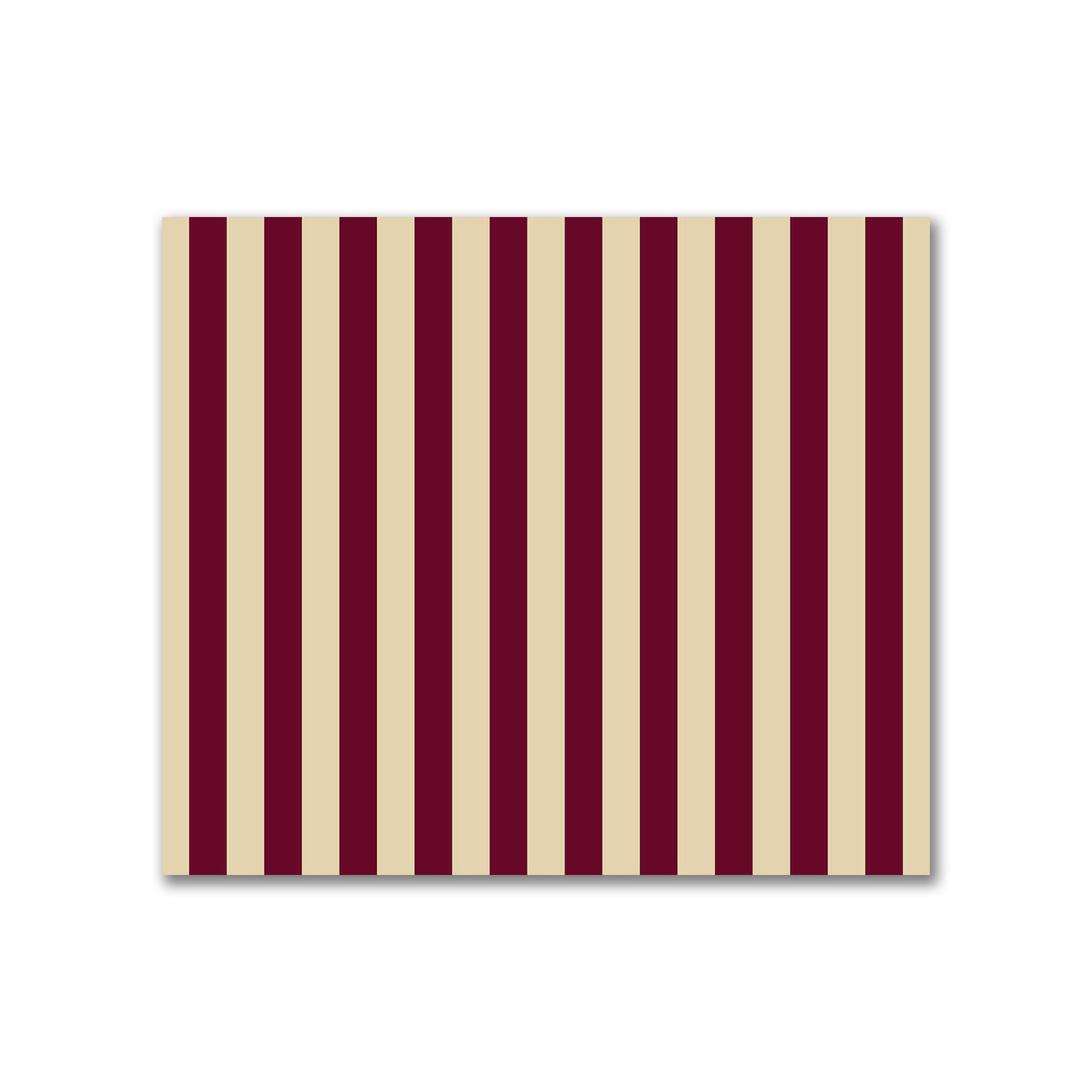 Cotton Sateen Fabric with Burgundy Red Bars on Tan, FACS-1284-051