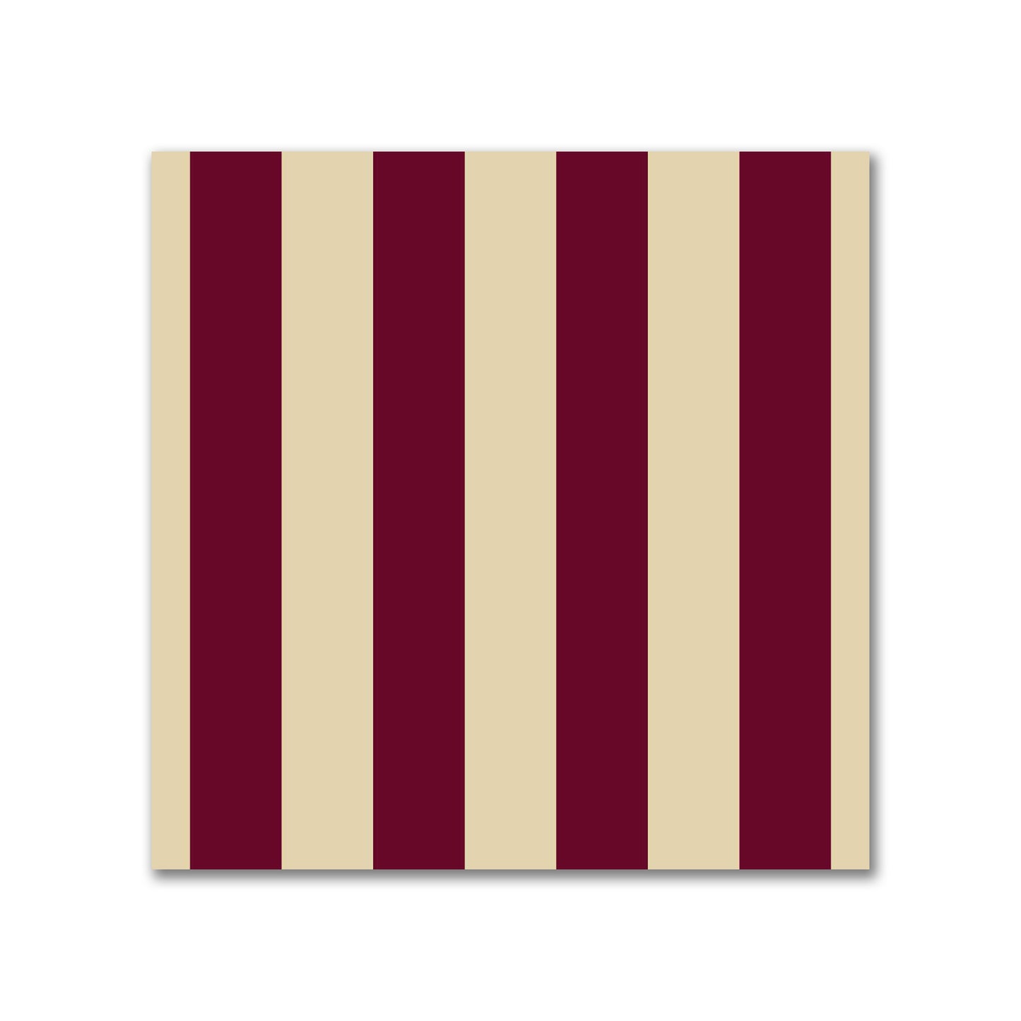 Cotton Sateen Fabric with Burgundy Red Bars on Tan, FACS-1284-051