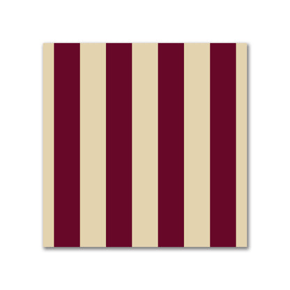 Cotton Sateen Fabric with Burgundy Red Bars on Tan, FACS-1284-051