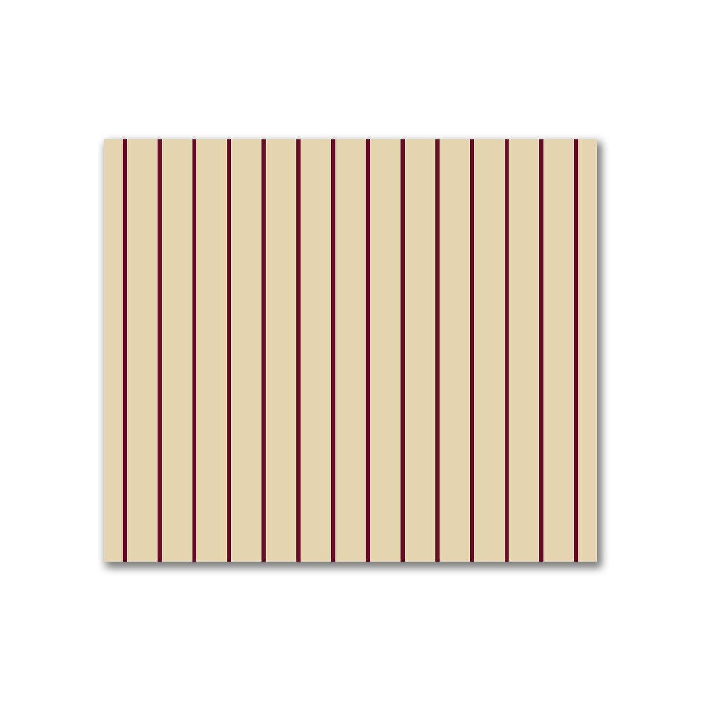 Cotton Sateen Fabric with Fine Burgundy Red Stripes on Tan, FACS-1284-151