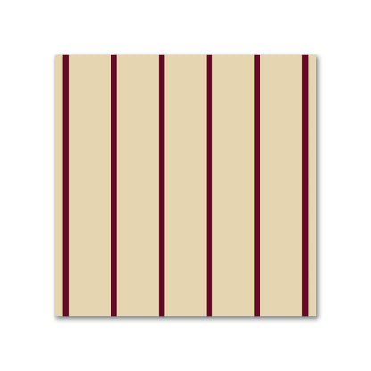 Cotton Sateen Fabric with Fine Burgundy Red Stripes on Tan, FACS-1284-151