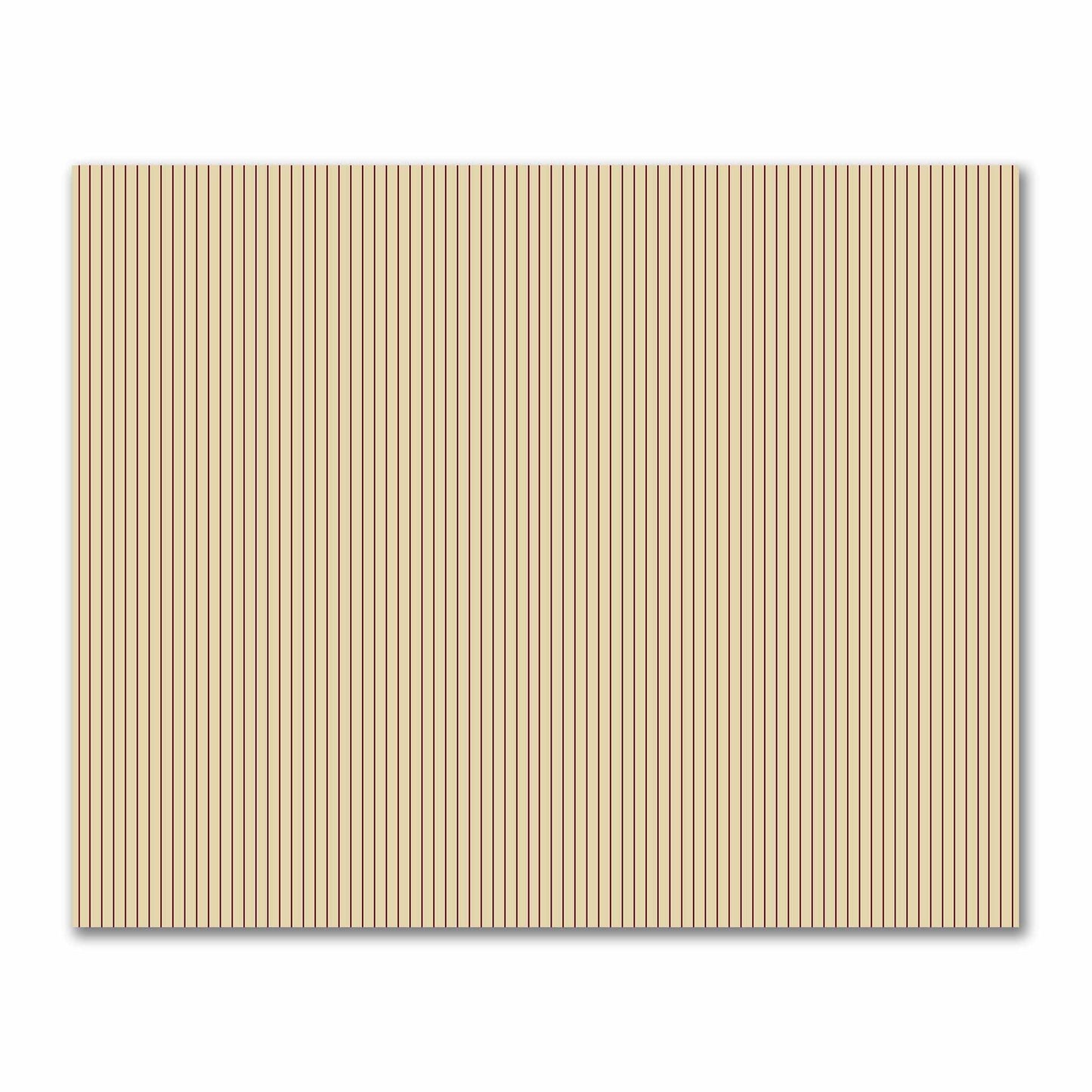 Cotton Sateen Fabric with Fine Burgundy Red Stripes on Tan, FACS-1284-151