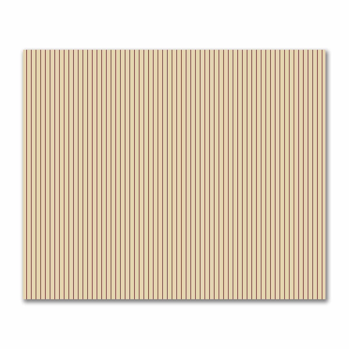 Cotton Sateen Fabric with Fine Burgundy Red Stripes on Tan, FACS-1284-151