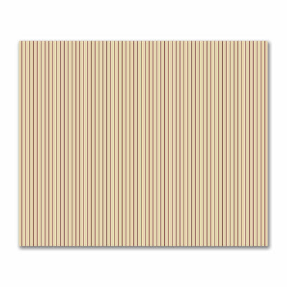 Cotton Sateen Fabric with Fine Burgundy Red Stripes on Tan, FACS-1284-151