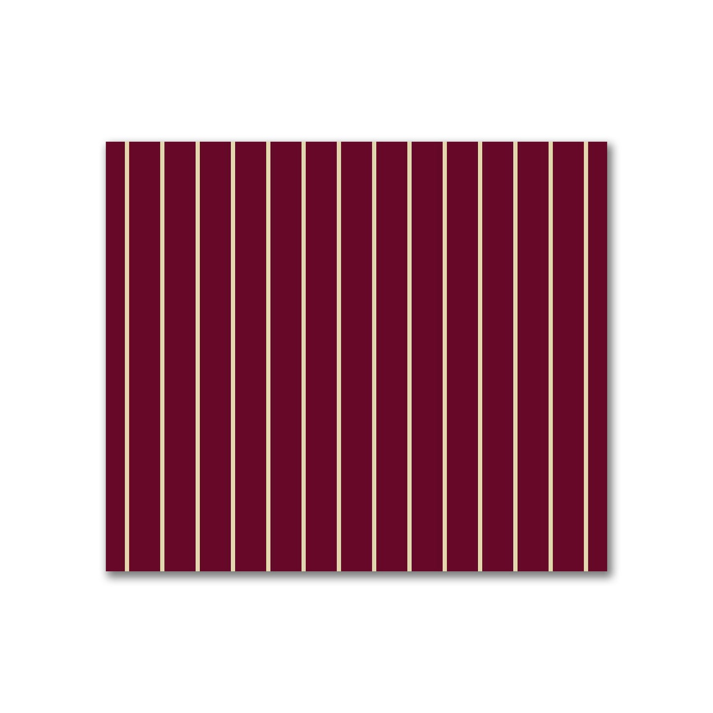 Cotton Sateen Fabric with Fine Tan Stripes on Burgundy Red, FACS-1284-152
