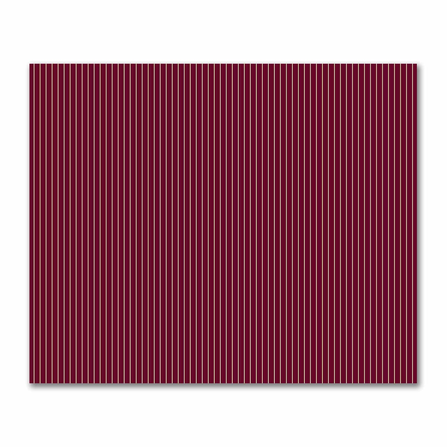 Cotton Sateen Fabric with Fine Tan Stripes on Burgundy Red, FACS-1284-152