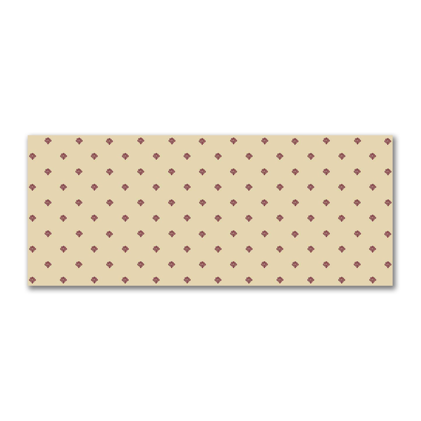 Tan Cotton Sateen Fabric with Burgundy Red Hand-painted Swizzle Motif Print | FACS-1284-171