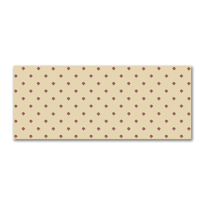 Tan Cotton Sateen Fabric with Burgundy Red Hand-painted Swizzle Motif Print | FACS-1284-171