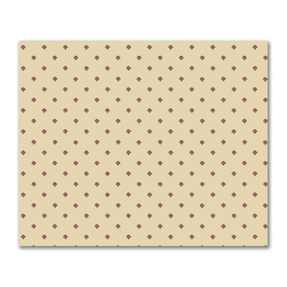 Tan Cotton Sateen Fabric with Burgundy Red Hand-painted Swizzle Motif Print | FACS-1284-171